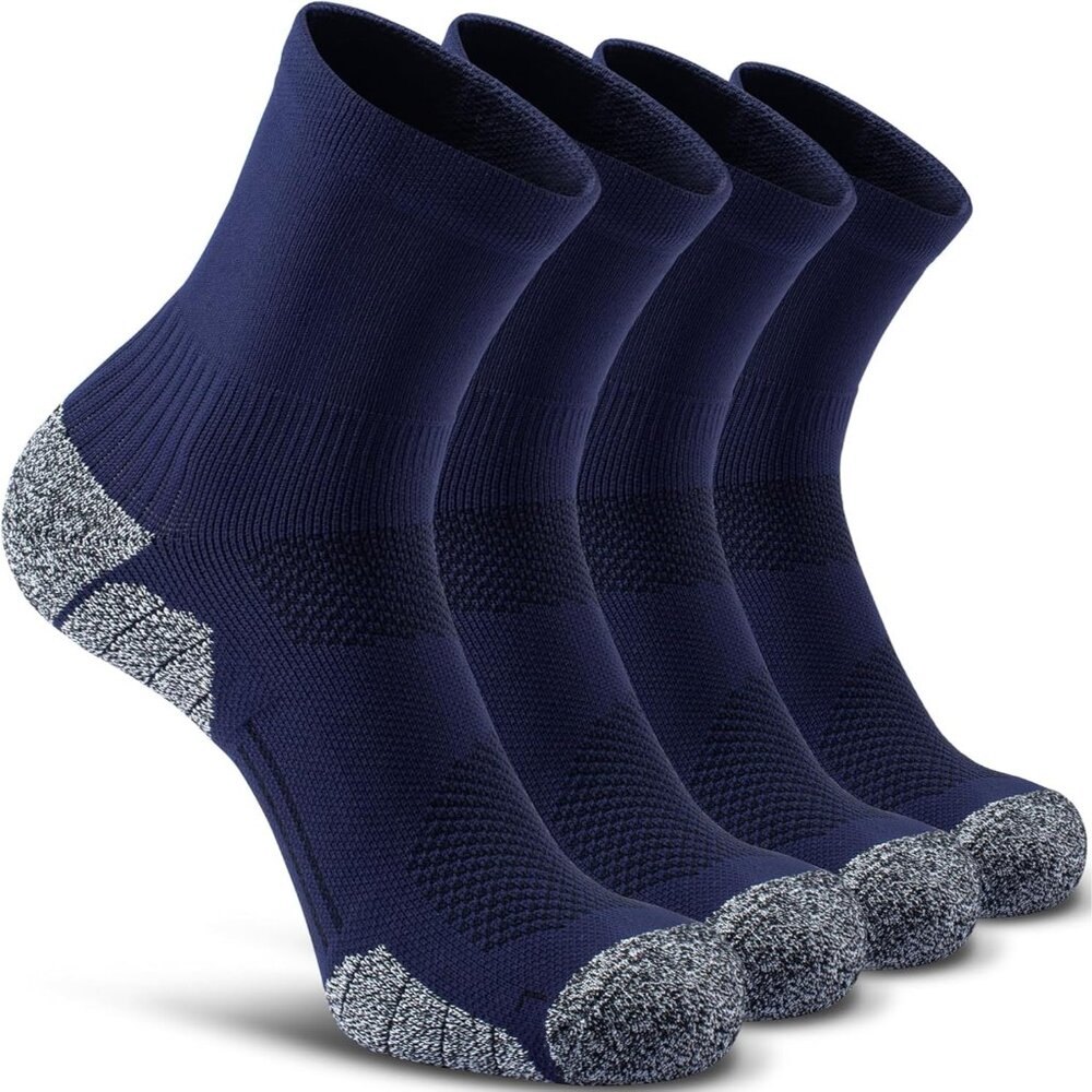 Compression Athletic Quarter Socks Cushioned For … - image 1